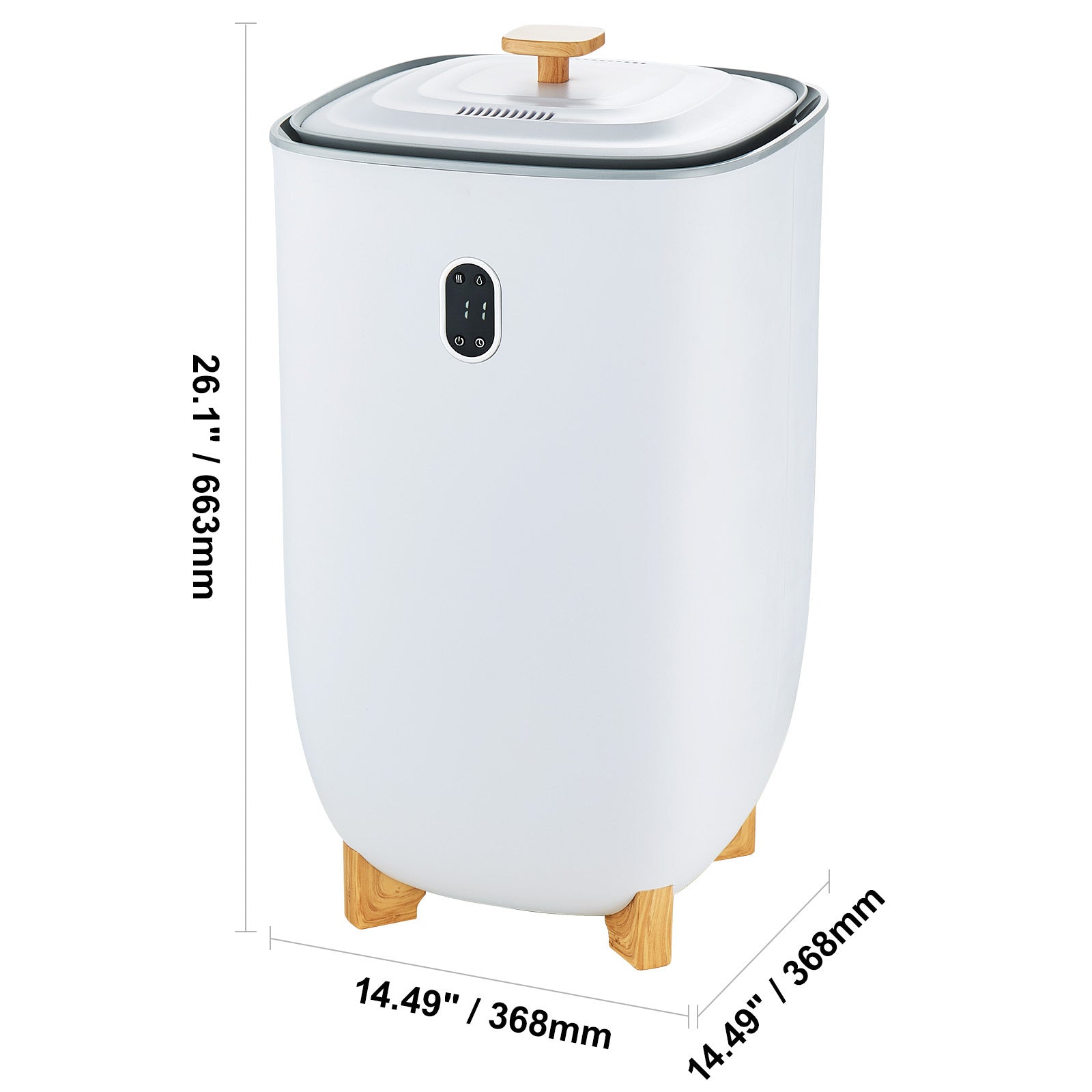 VEVOR 35L Large Towel Warmer Bucket With LED Screen Drying Fuction & Timer White