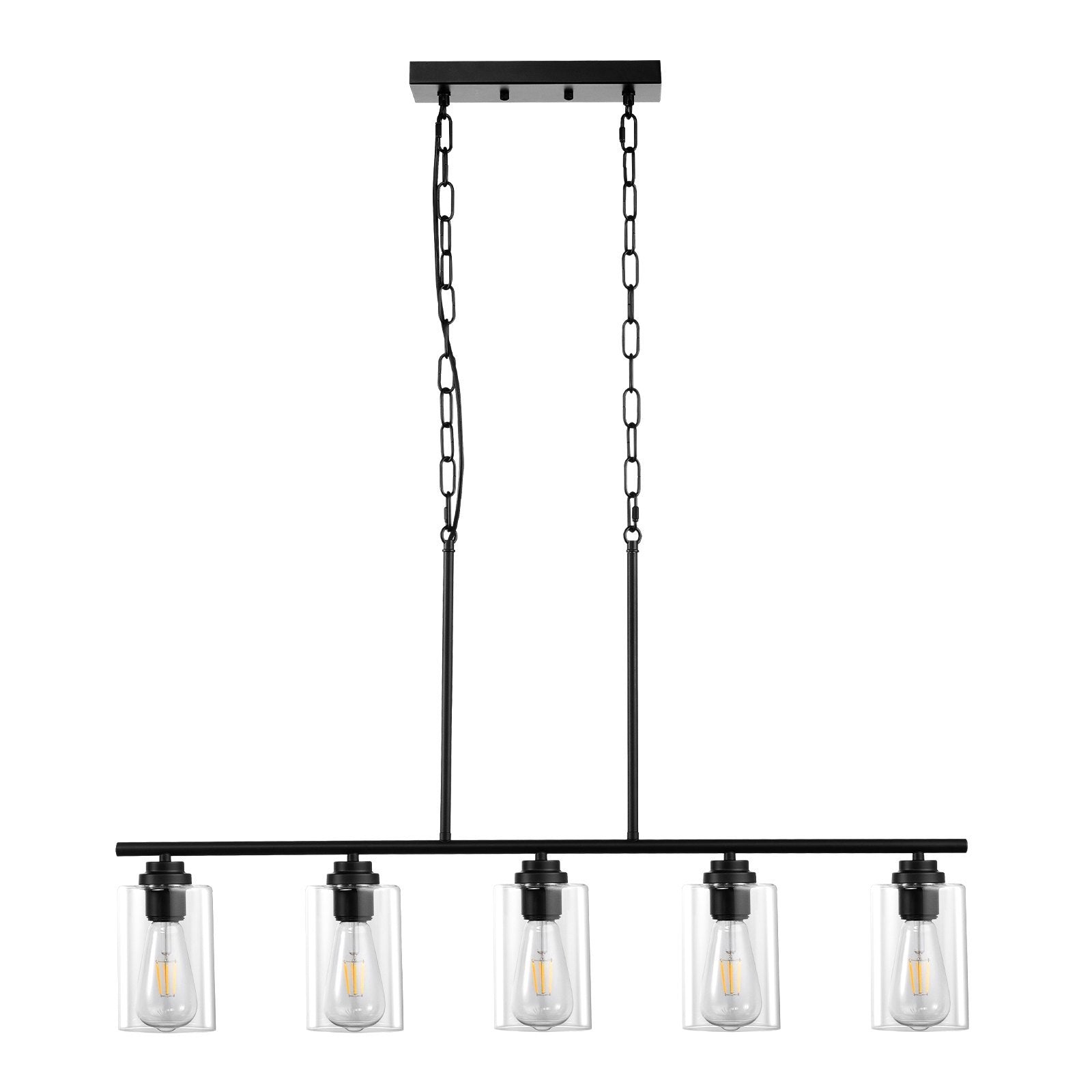 VEVOR 5-Light Kitchen Island Pendant Lights 60W Adjustable Dining Room Light E26