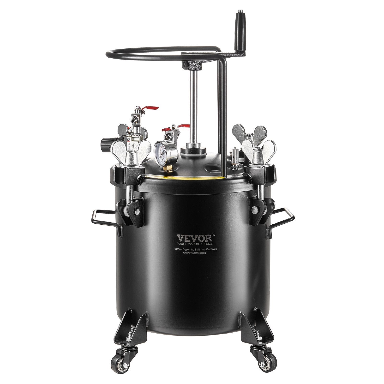 VEVOR Spray Paint Pressure Pot Tank 20L 5gal With Casters Leak Repair Sealant