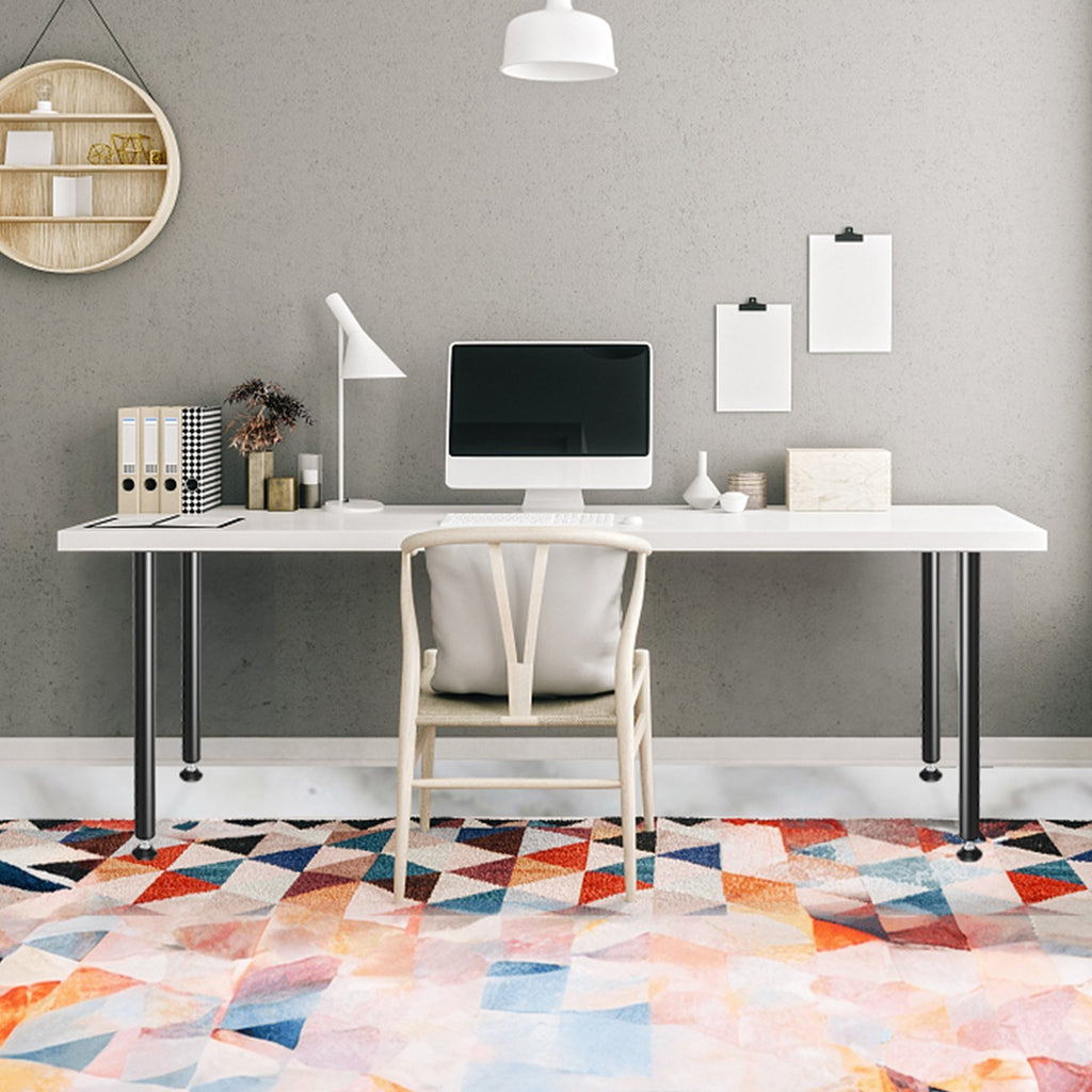 VEVOR 30Solid Steel Adjustable Desk Legs Office Table Furniture Set Of 4 Black