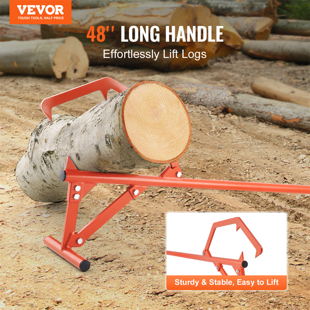 VEVOR Timberjack 46.5 In Heavy Duty Log Lifter For Max 25in Dia Logs Rolling