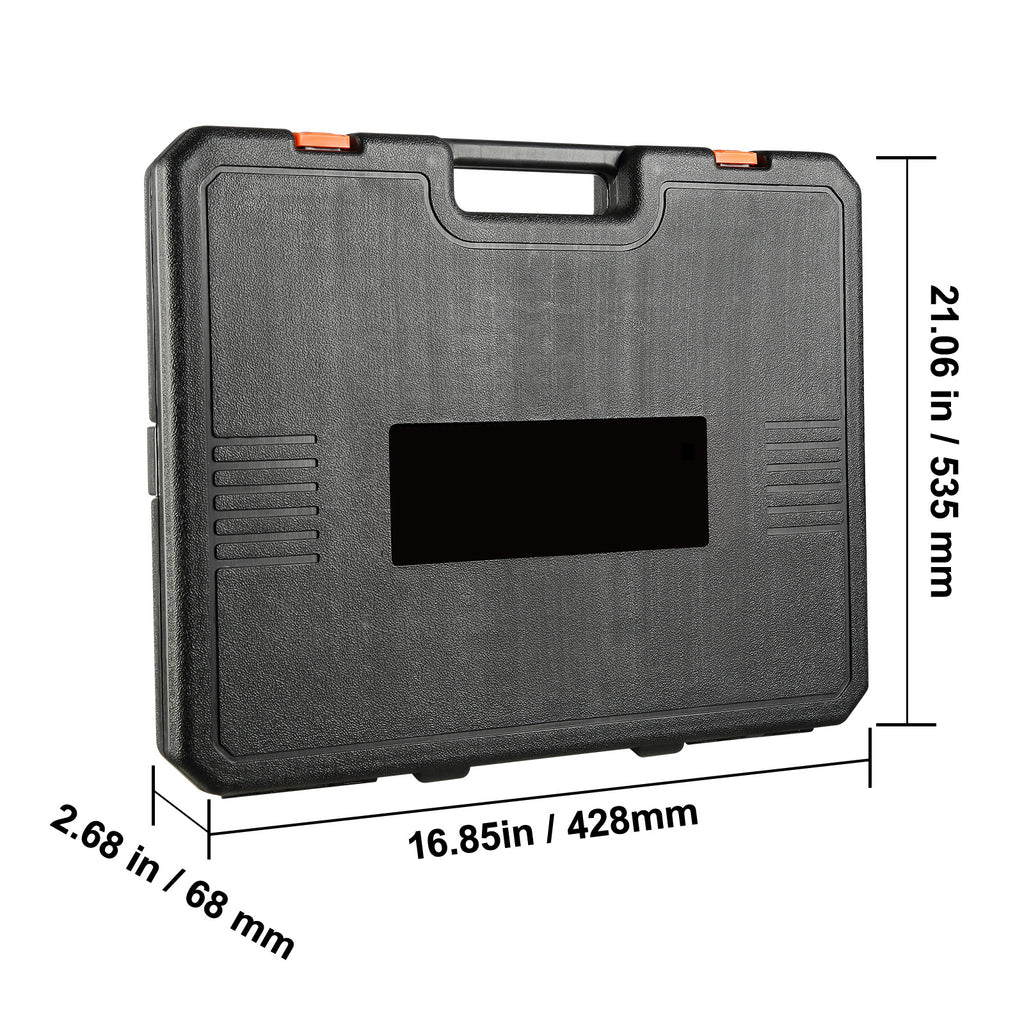 VEVOR Drive Impact Socket Set, 65 Piece Socket Set SAE  Metric 10-24mm, 6 Point Cr-V Alloy Steel For Auto Repair, Rugged Construction, Easy-to-Read Size Markings, Storage Case