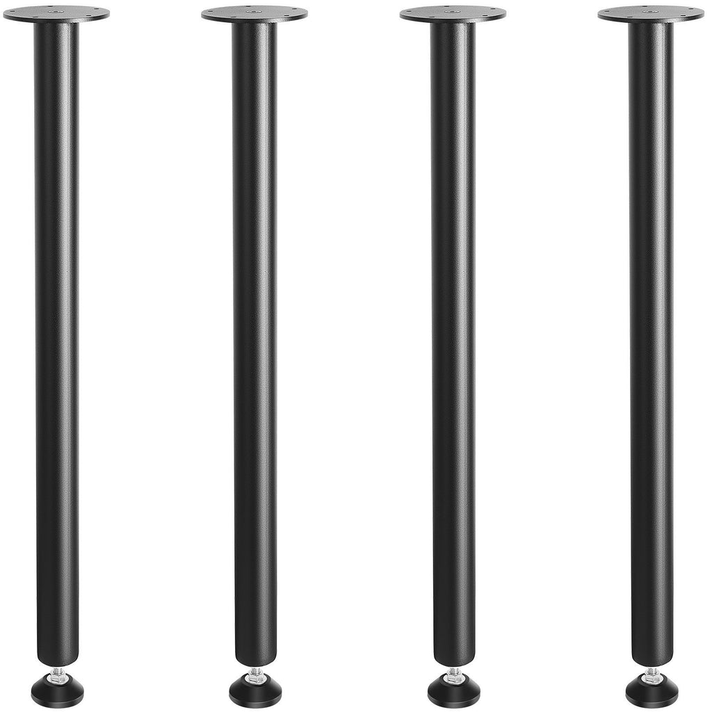VEVOR 30Solid Steel Adjustable Desk Legs Office Table Furniture Set Of 4 Black